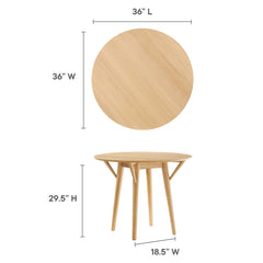 Gallant Oak 36" Dining Table - Ornate Home