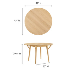Gallant Oak 47" Round Dining Table - Ornate Home