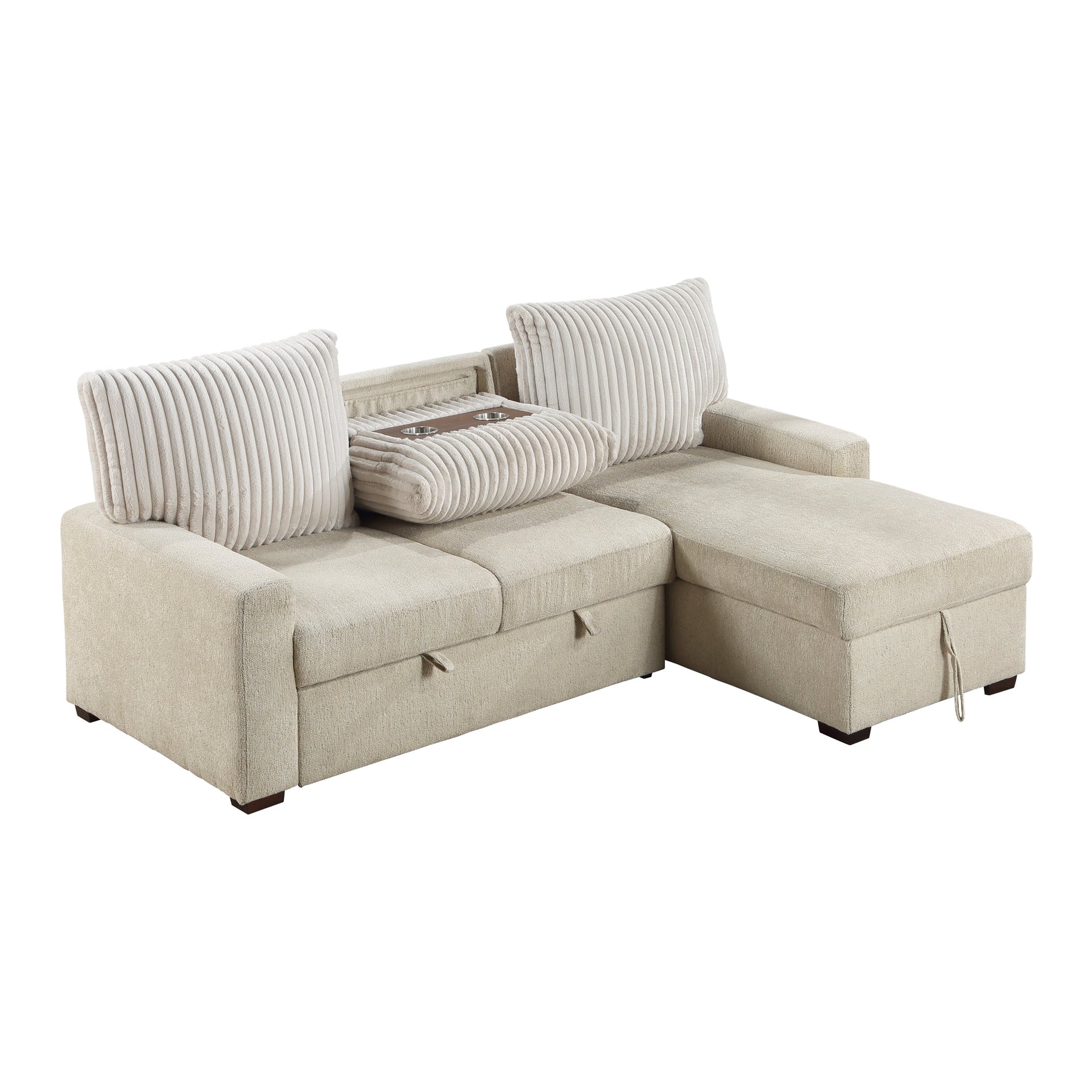 Gallatin Beige 2-Piece Sectional with Right Chaise - Ornate Home