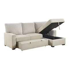 Gallatin Beige 2-Piece Sectional with Right Chaise - Ornate Home