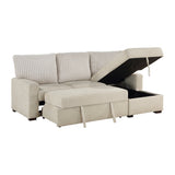 Gallatin Beige 2-Piece Sectional with Right Chaise - Ornate Home
