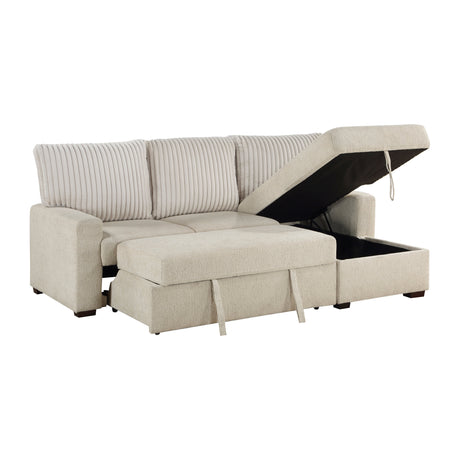 Gallatin Beige 2-Piece Sectional with Right Chaise - Ornate Home