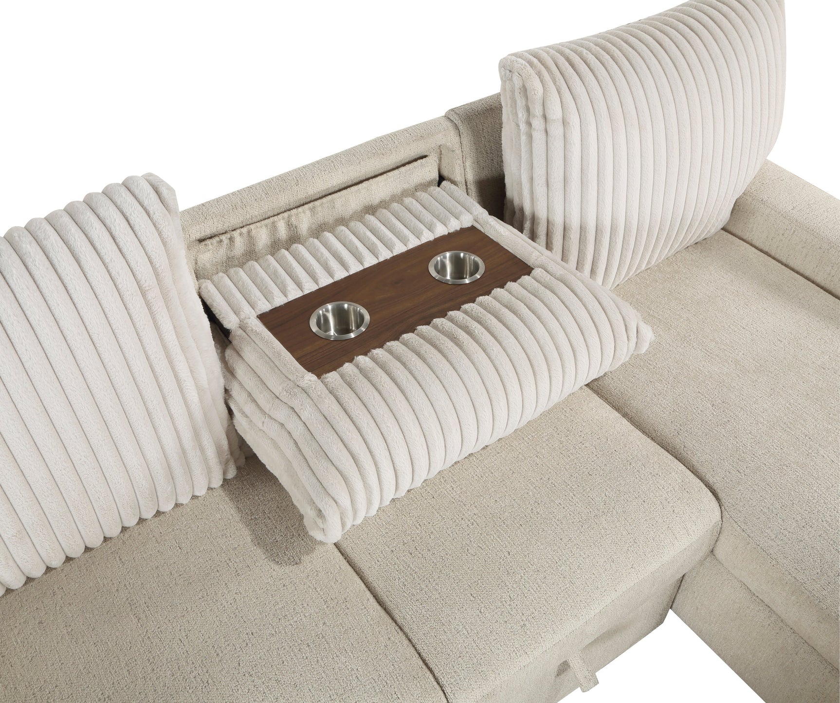 Gallatin Beige 2-Piece Sectional with Right Chaise - Ornate Home