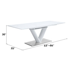 Gallegos White Dining Table - Ornate Home