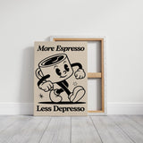 Caffeinated Cheer - Retro Coffee Art Print