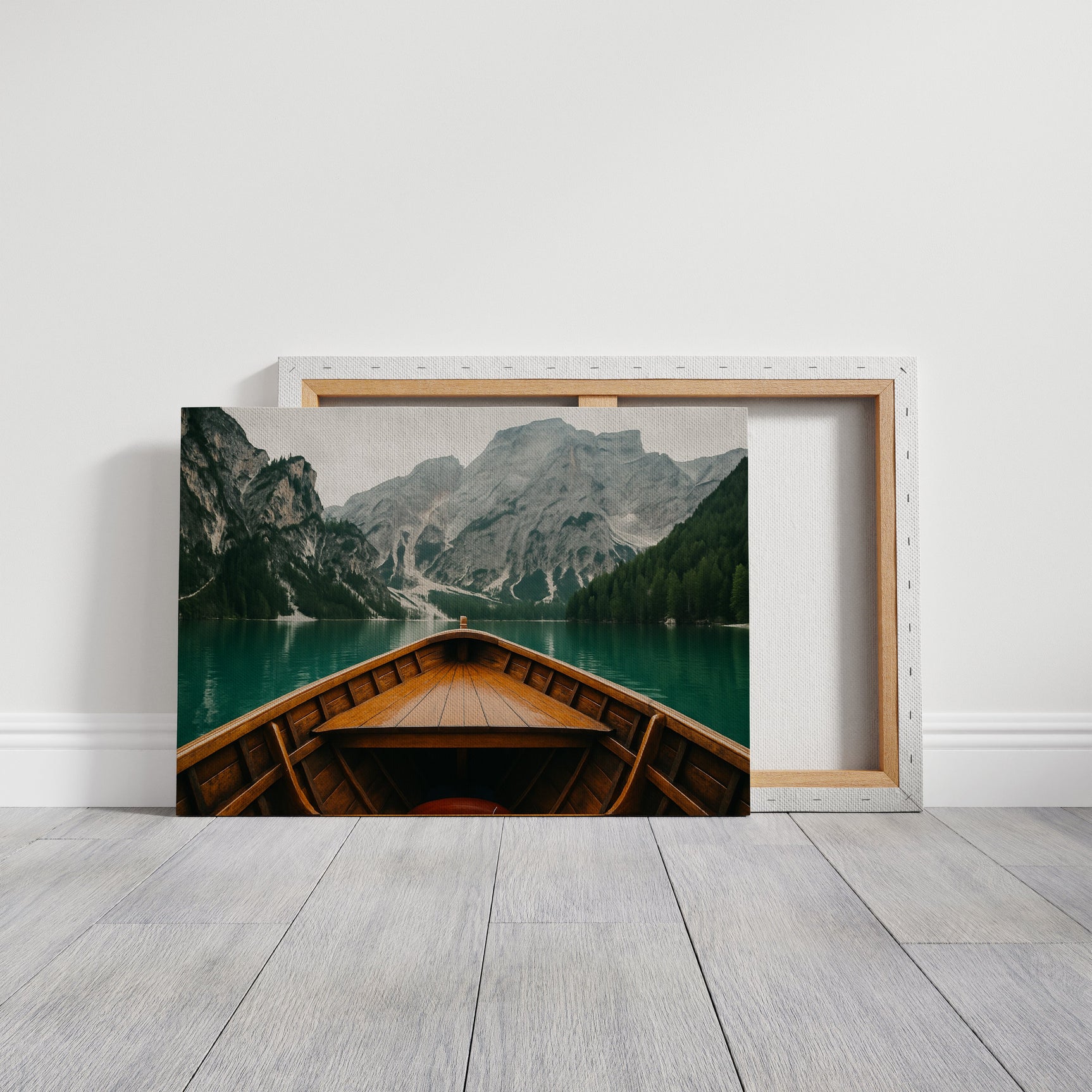 Rustic Mountain Lake Adventure Art Print
