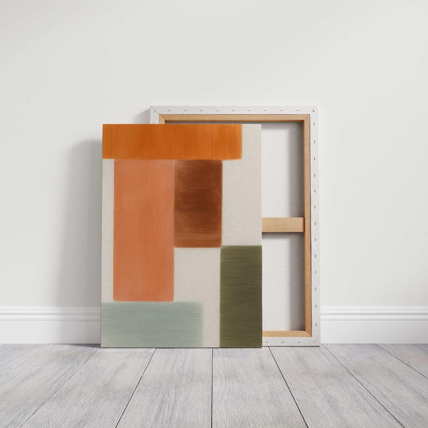 Earthy Harmony - Abstract Geometric Canvas Art