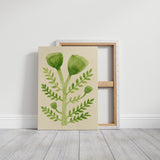 Elegant Green Botanical Watercolor Art Print