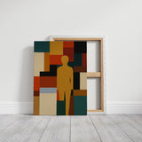 Geometric Harmony - Abstract Human Silhouette Art