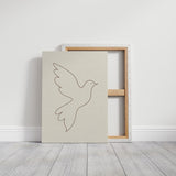 Minimalist Dove Line Art Print