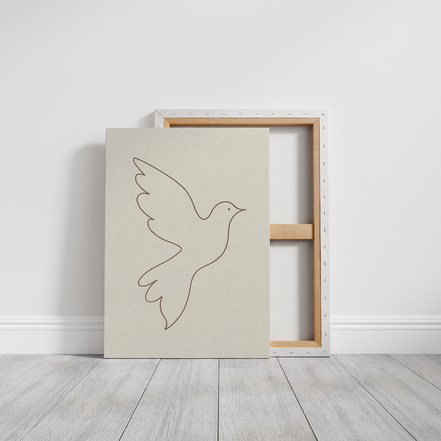 Minimalist Dove Line Art Print