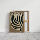 Earthy Elegance - Minimalist Leaf Canvas Art