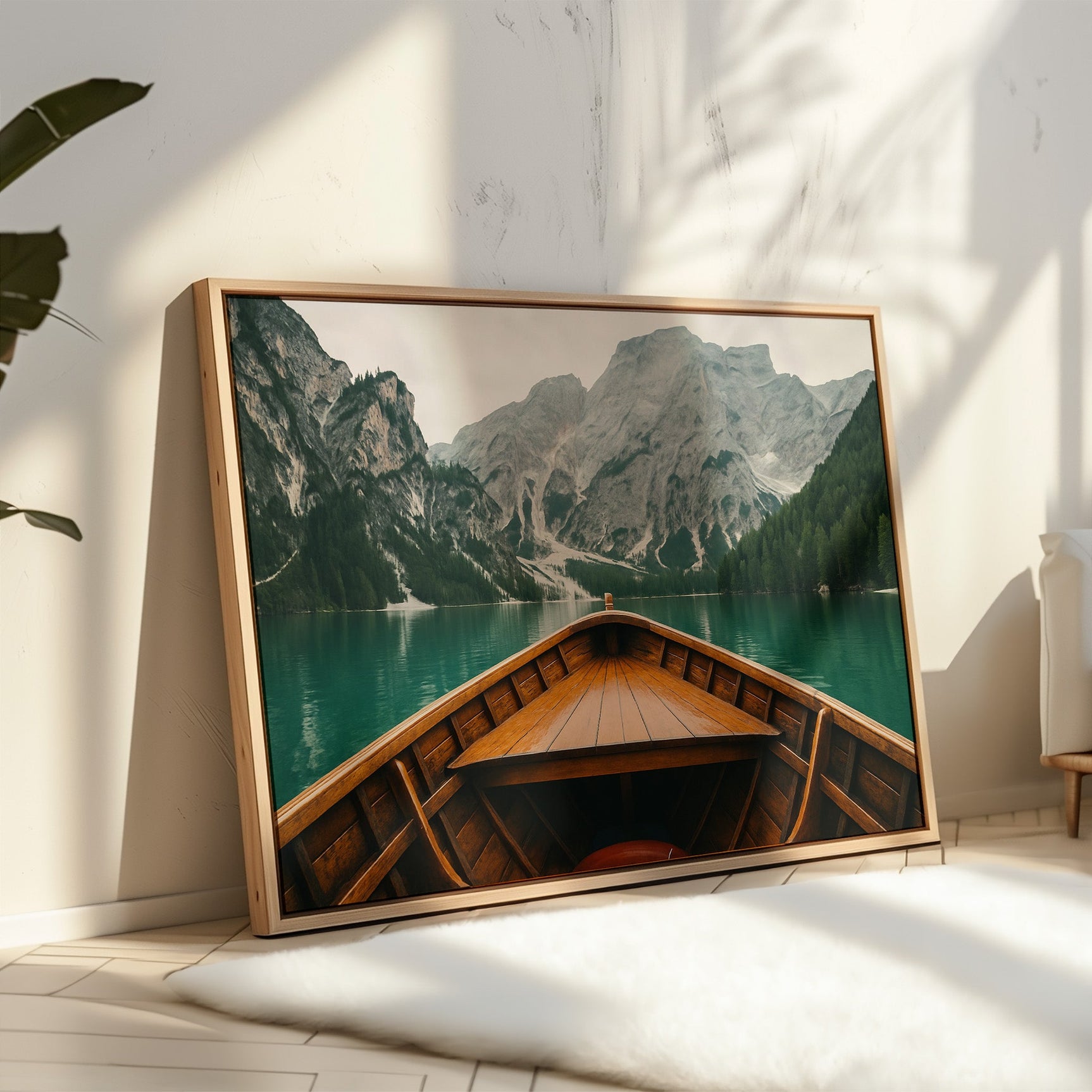 Rustic Mountain Lake Adventure Art Print