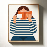 Cozy Moments - Minimalist Reading Artwork