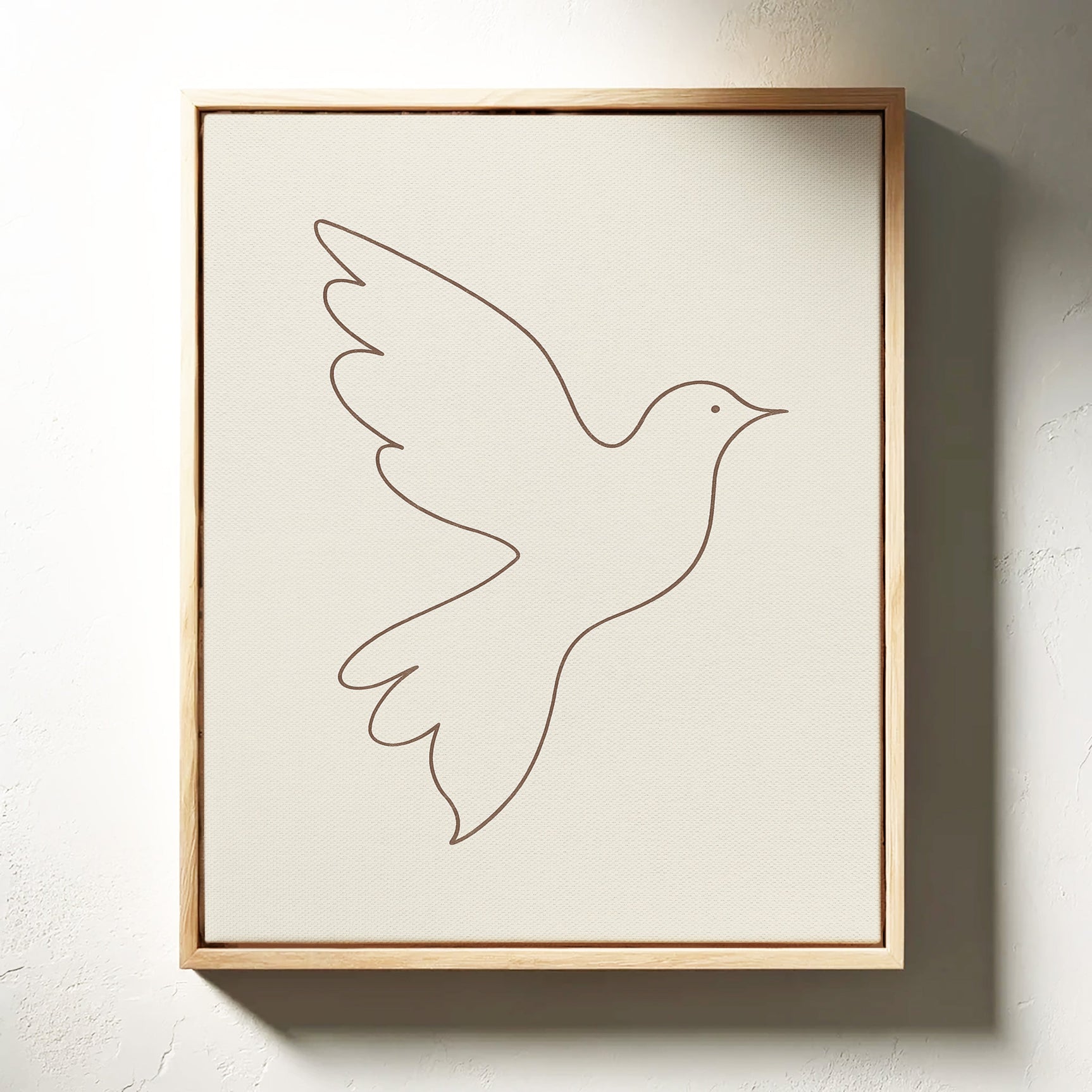 Minimalist Dove Line Art Print