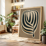 Earthy Elegance - Minimalist Leaf Canvas Art