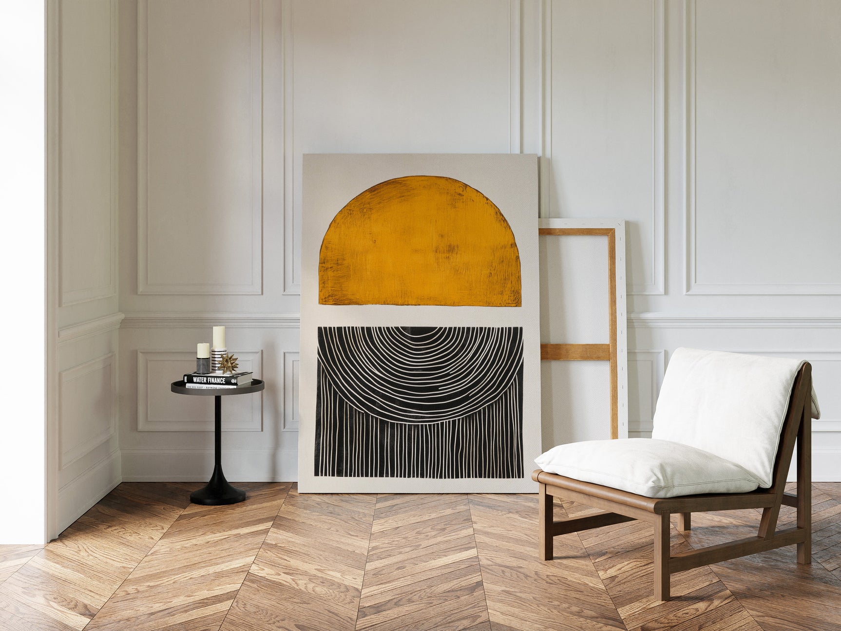 Sunset Log - Minimalist Geometric Art