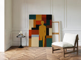Geometric Harmony - Abstract Human Silhouette Art