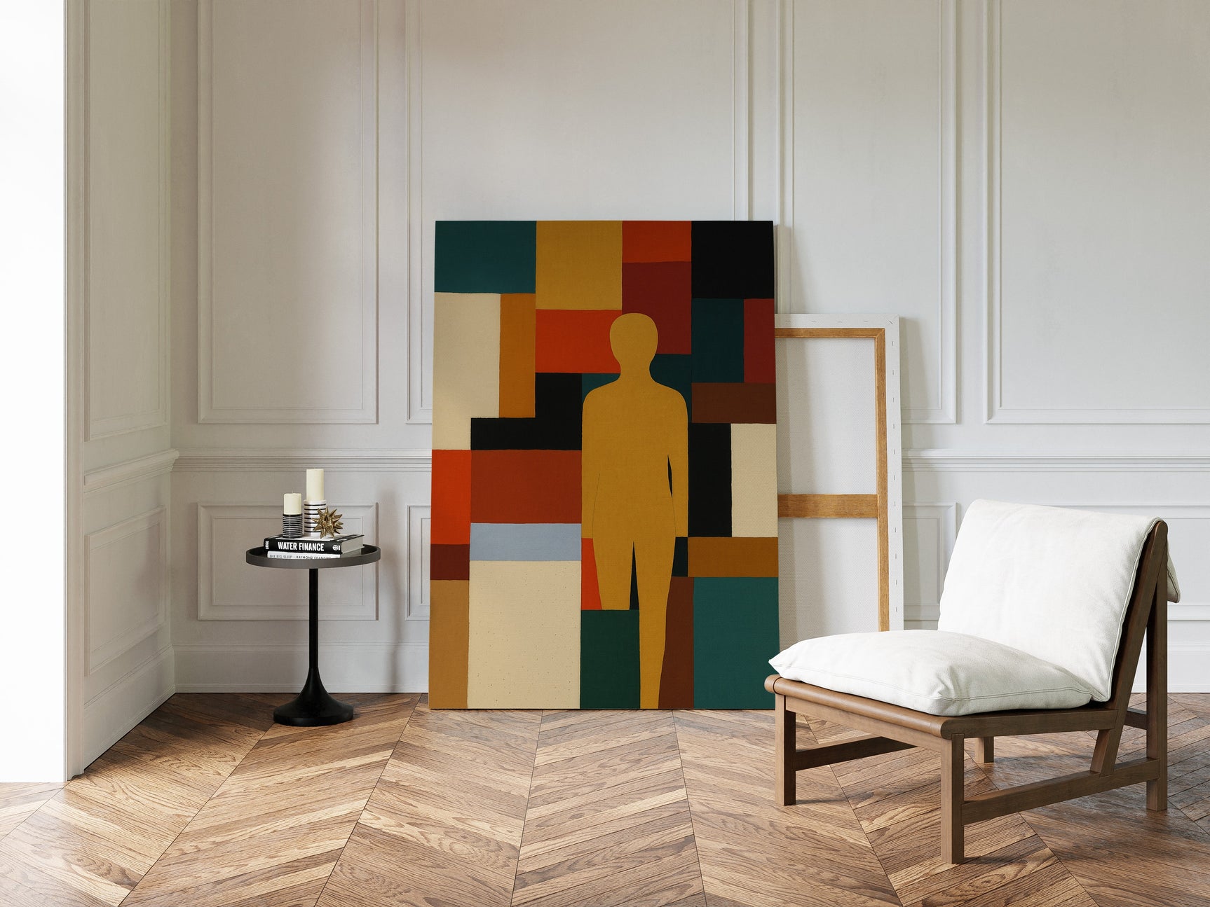 Geometric Harmony - Abstract Human Silhouette Art