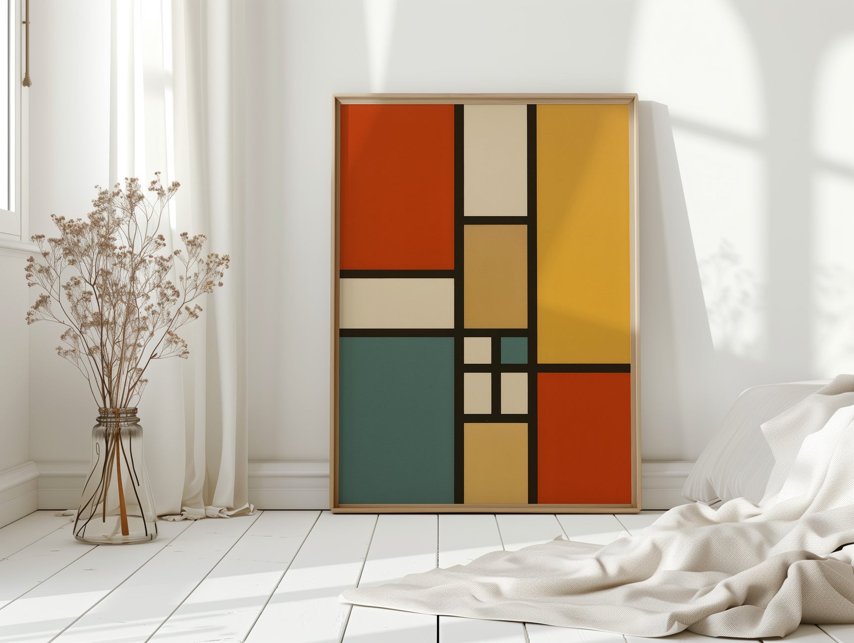 Vibrant Geometric Abstract Art Print