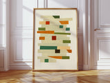 “Stacked Harmony” – Mid-Century Modern Geometric Art Print