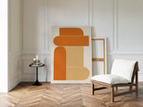Terracotta Stack – Modern Geometric Abstract Print