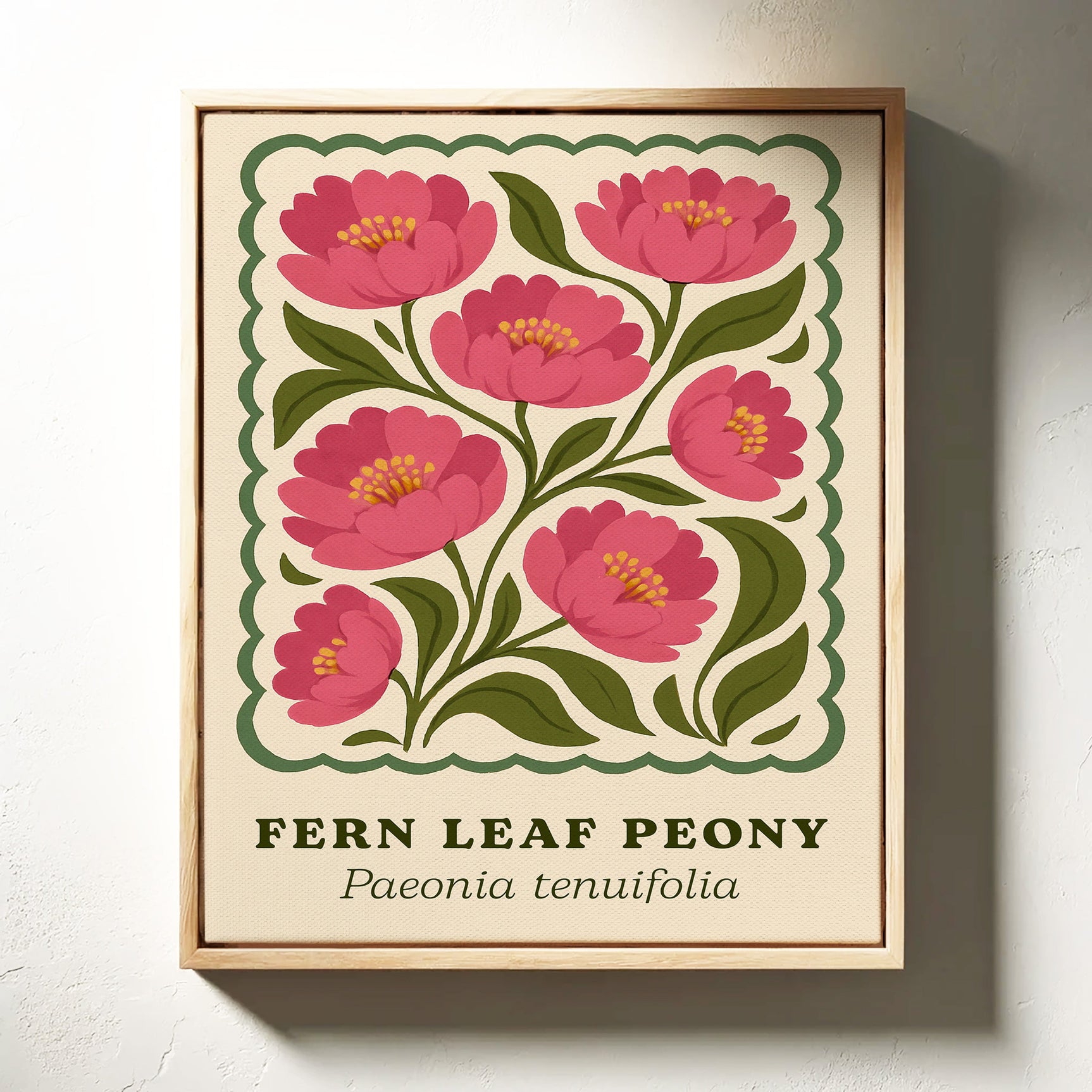 Blossoming Fern - Peony Art Print