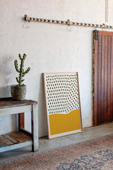 Modern Abstract Art Print - Minimalist Dots and Waves