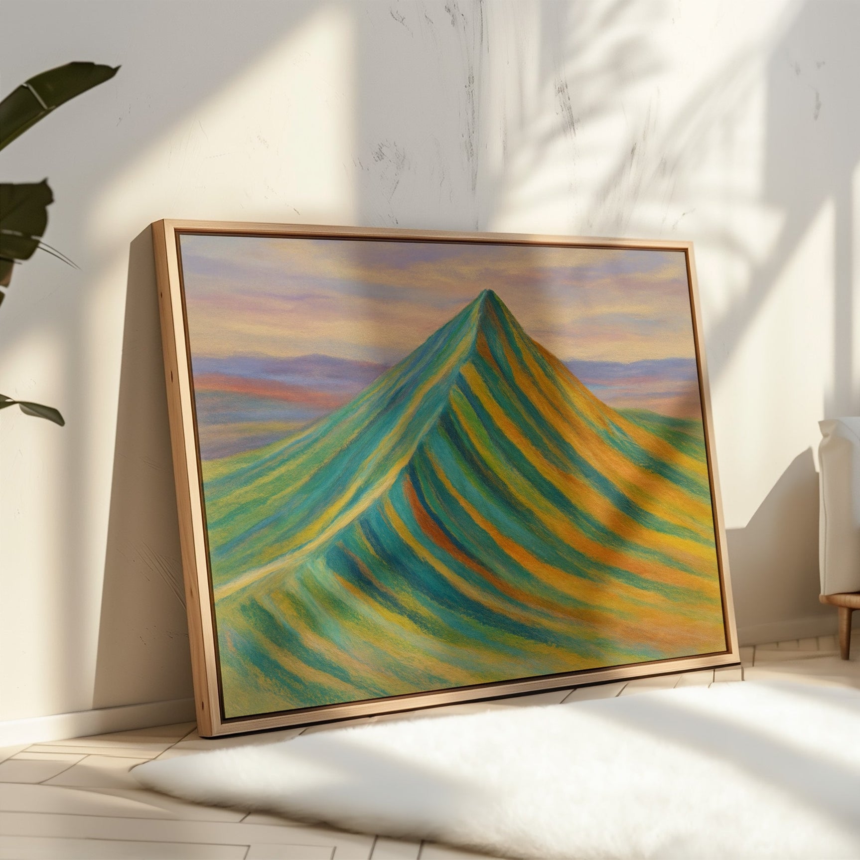 Aurora Ridge – Abstract Rainbow Mountain Landscape