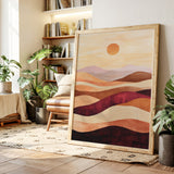 Sunset Dunes - Abstract Landscape Canvas Art