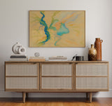 Vibrant Abstract Pastel River Art Print