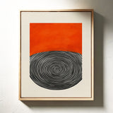 Vortex Sunset - Abstract Geometric Art Print