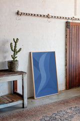 Serene Blue Abstract Art Print