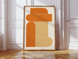 Terracotta Stack – Modern Geometric Abstract Print