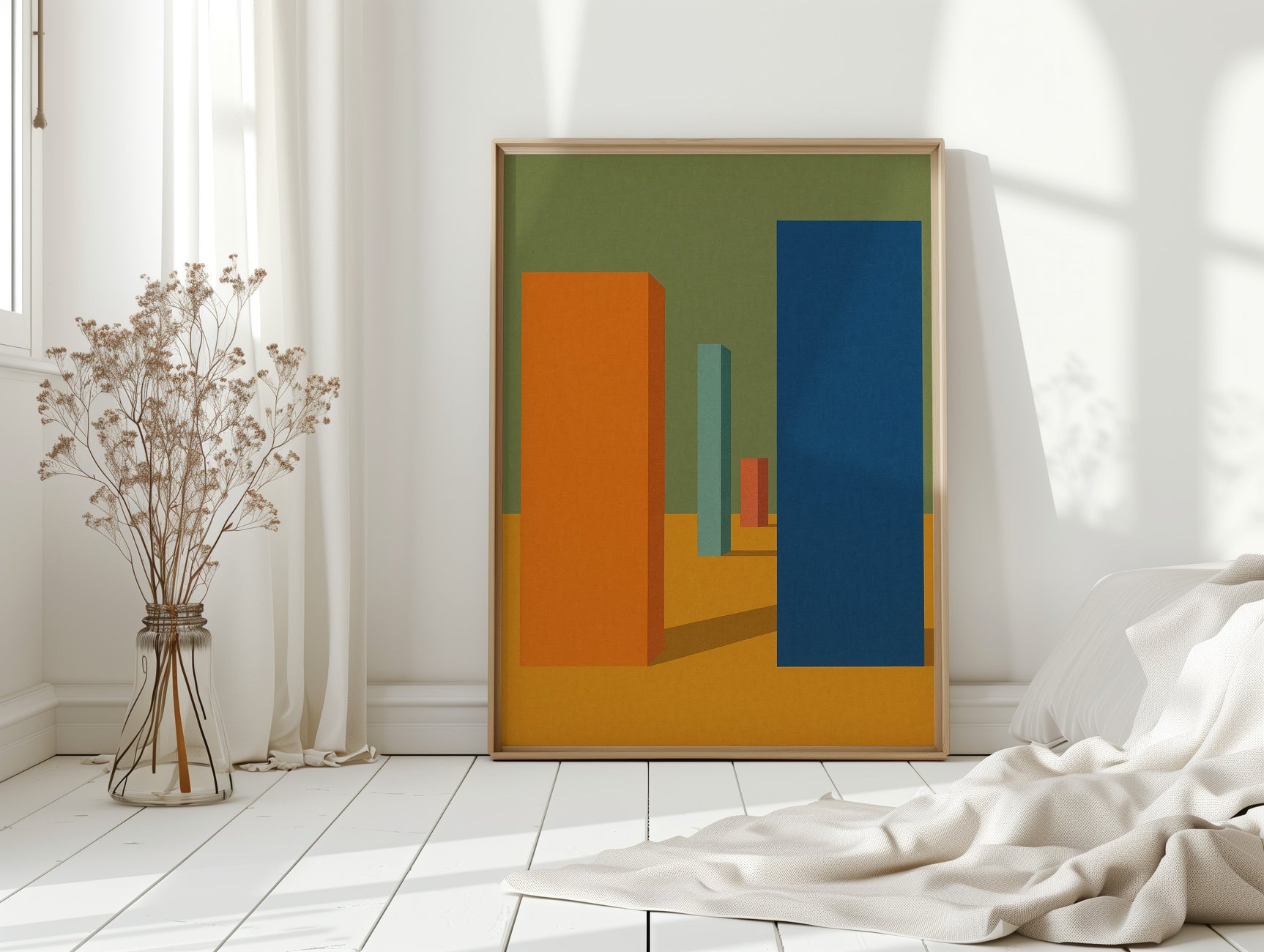 Vibrant Geometric Abstract Canvas Art