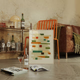 “Stacked Harmony” – Mid-Century Modern Geometric Art Print
