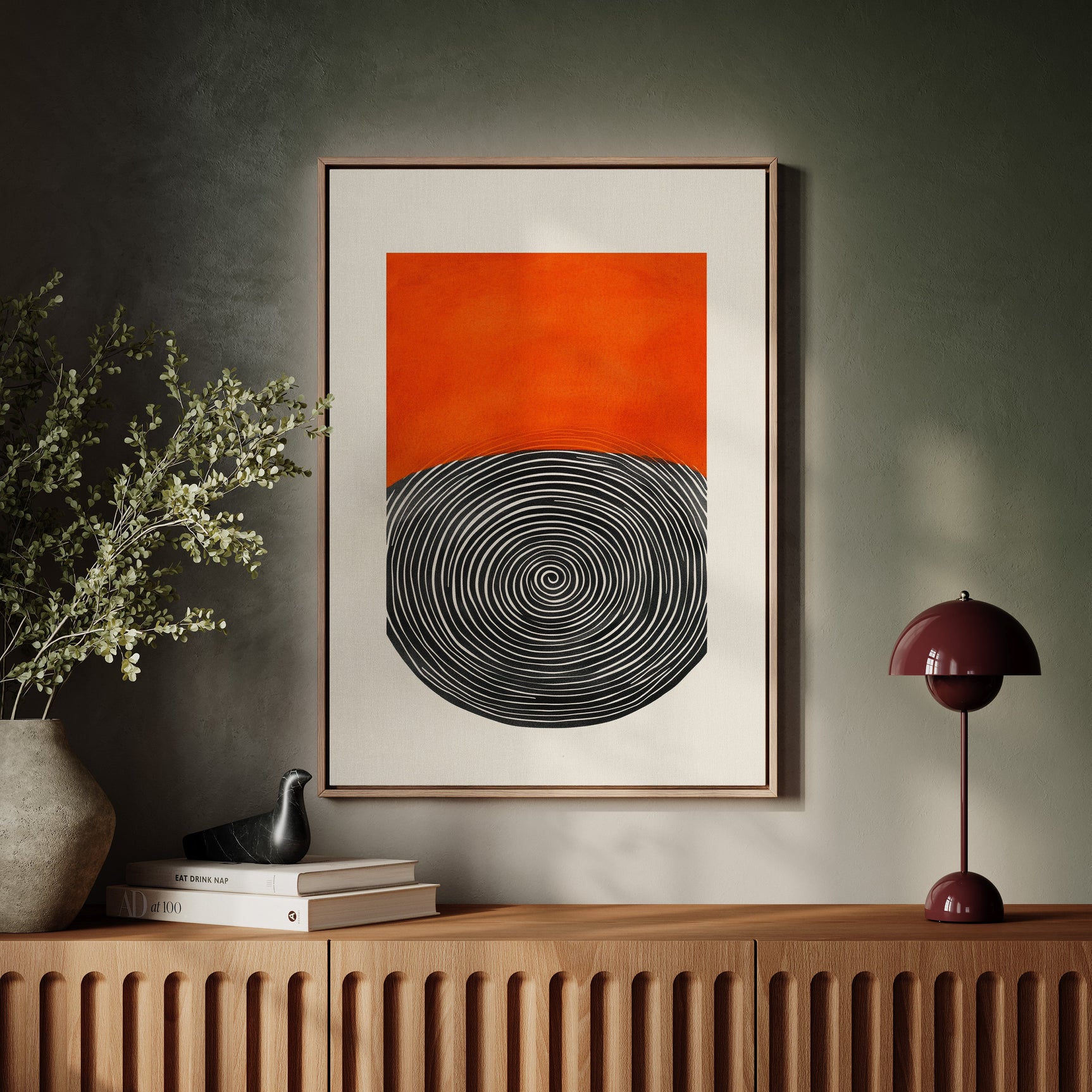 Vortex Sunset - Abstract Geometric Art Print