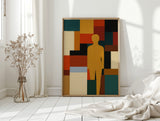 Geometric Harmony - Abstract Human Silhouette Art