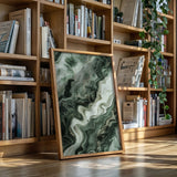 "Emerald Dreams" - Abstract Green Marble Art Print