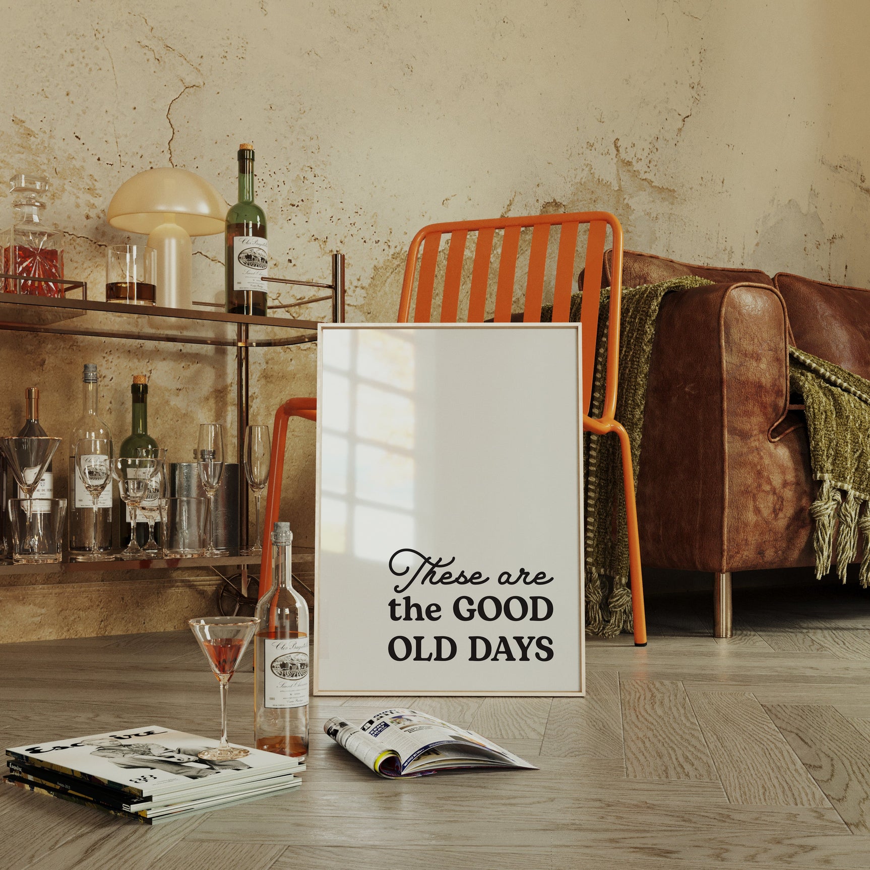 Timeless Nostalgia - Black and White Quote Art