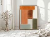 Earthy Harmony - Abstract Geometric Canvas Art