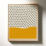 Modern Abstract Art Print - Minimalist Dots and Waves