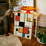 Primary Pulse – Geometric Modernist Splatter Art