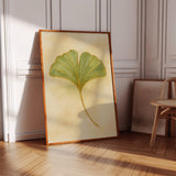 Elegant Ginkgo Leaf Watercolor Art Print