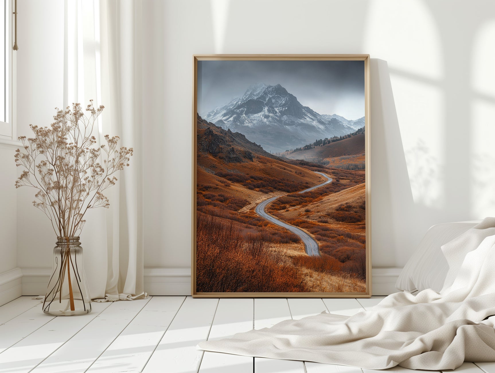 Majestic Mountain Autumn Road