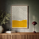 Modern Abstract Art Print - Minimalist Dots and Waves