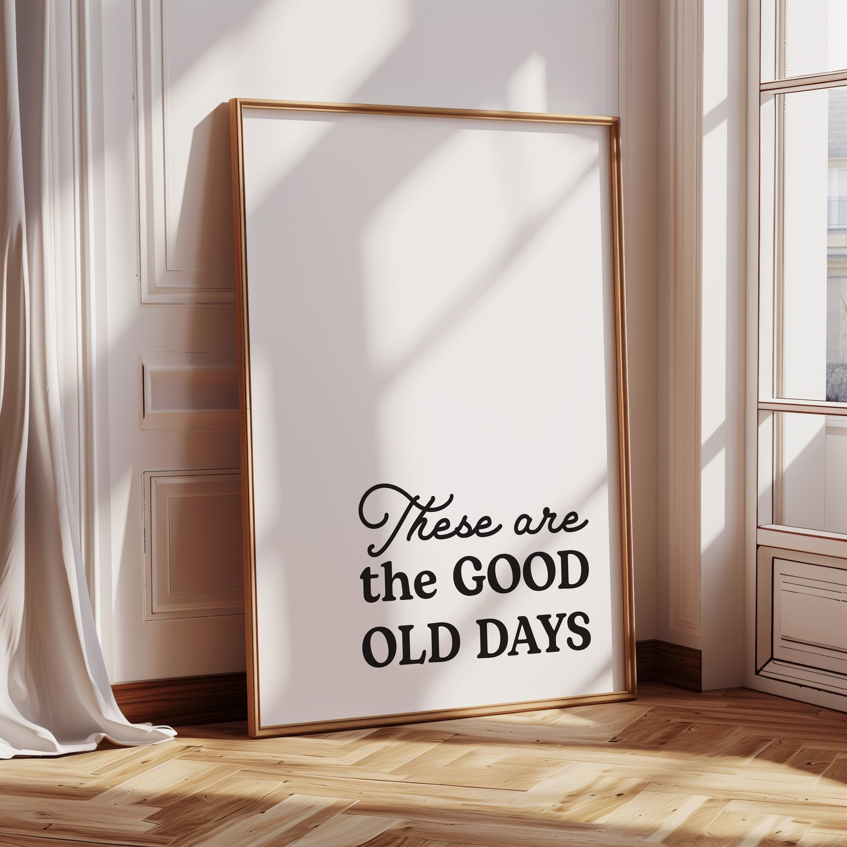 Timeless Nostalgia - Black and White Quote Art