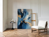 Blue Serenity - Abstract Ocean-Inspired Canvas Art