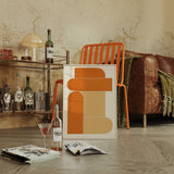Terracotta Stack – Modern Geometric Abstract Print