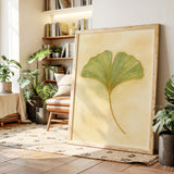 Elegant Ginkgo Leaf Watercolor Art Print